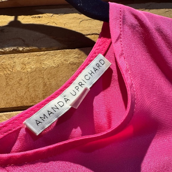 Amanda Uprichard Pink Sleeveless Ruffle Hem Top Sz S - Picture 2 of 4